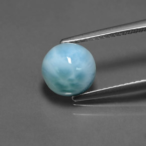 Larimar Blu naturale da 2.61 ct, Taglio rotondo, Opaco