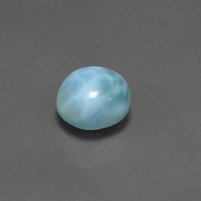 Larimar Blu naturale da 2.61 ct, Taglio rotondo, Opaco