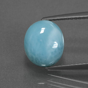Larimar Blu naturale da 3.83 ct, Taglio ovale, Opaco