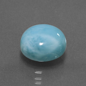 Larimar Blu naturale da 3.83 ct, Taglio ovale, Opaco