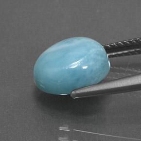 Larimar Blu naturale da 3.83 ct, Taglio ovale, Opaco