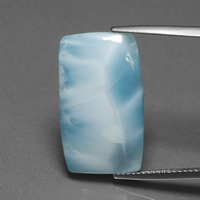 Larimar Verde blu naturale da 11.31 ct, Taglio a cuscino, Opaco