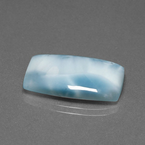 Larimar Verde blu naturale da 11.31 ct, Taglio a cuscino, Opaco