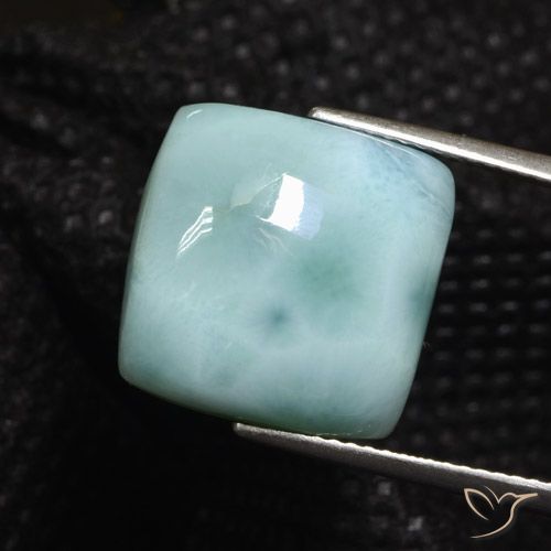 11.20ct Naturale Blu verdastro chiaro Larimar, Quadrato, Opaco