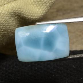 Larimar Blu acqua naturale da 13.53 ct, Taglio a cuscino, Opaco