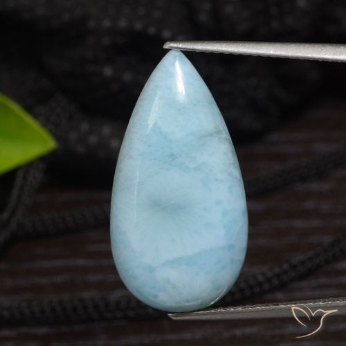 9.34ct Naturale Azzurro Larimar, Forma a pera, Opaco