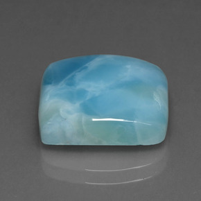 Larimar naturale blu da 9,67 ct, quadrato, opaco