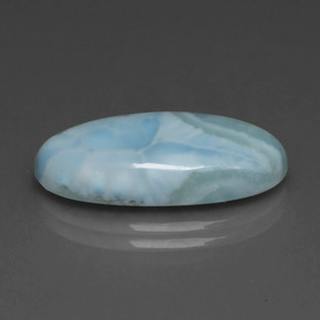 Larimar Verde blu naturale da 8.33 ct, Taglio ovale, Opaco
