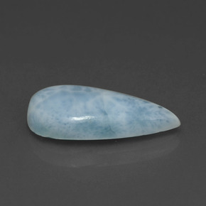 Larimar Verde blu naturale da 3.48 ct, Forma a pera, Opaco