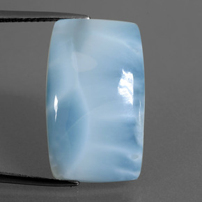 Larimar naturale blu da 11,31 ct, taglio a cuscino, opaco