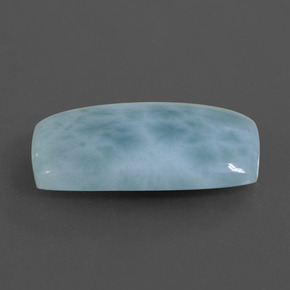 Larimar naturale blu da 10,90 ct, taglio a cuscino, opaco