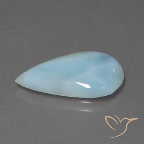 Larimar Bambina blu naturale da 4.79 ct, Forma a pera, Opaco