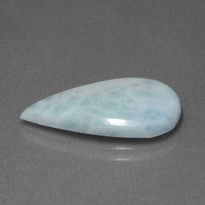 Larimar naturale blu da 5,31 ct, taglio a pera, opaco
