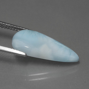 Larimar Blu naturale da 4.67 ct, Forma a pera, Opaco