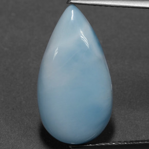 Larimar Blu naturale da 6.38 ct, Forma a pera, Opaco