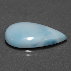Larimar Blu naturale da 6.38 ct, Forma a pera, Opaco