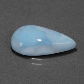 Larimar Blu naturale da 6.15 ct, Forma a pera, Opaco