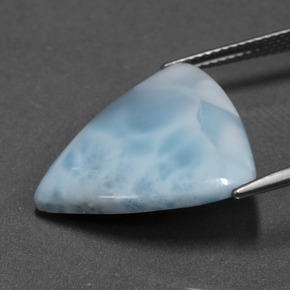 Larimar Blu naturale da 11.30 ct, Taglio trillion, Opaco