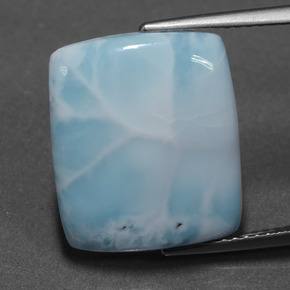 Larimar Blu naturale da 9.20 ct, Taglio a baguette, Opaco