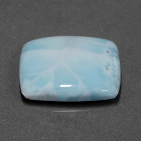 Larimar Blu naturale da 9.20 ct, Taglio a baguette, Opaco