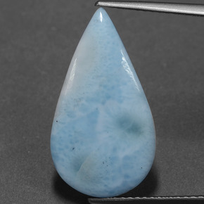 Larimar Blu naturale da 7.49 ct, Forma a pera, Opaco