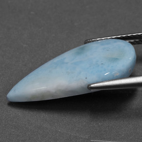 Larimar Blu naturale da 7.49 ct, Forma a pera, Opaco