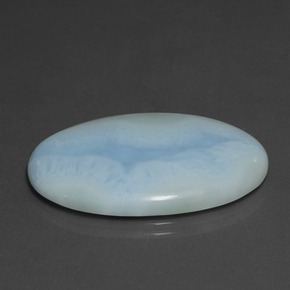 Larimar naturale blu da 28,88 ct, taglio ovale, opaco