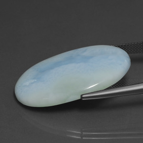 Larimar naturale blu da 28,88 ct, taglio ovale, opaco