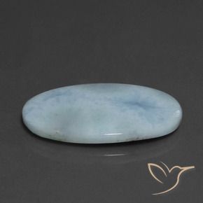 Larimar Azzurro naturale da 15.06 ct, Ovale, Opaco