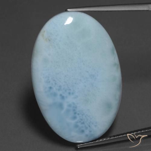 20.33ct Naturale Azzurro Larimar, Ovale, Opaco