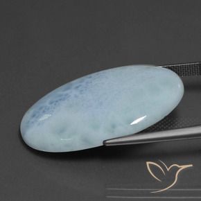 Larimar Azzurro naturale da 20.33 ct, Ovale, Opaco