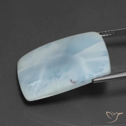 Larimar Bambina blu naturale da 16.38 ct, Cuscino, Opaco