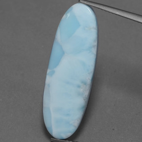 Larimar Blu naturale da 10.93 ct, Taglio ovale, Opaco