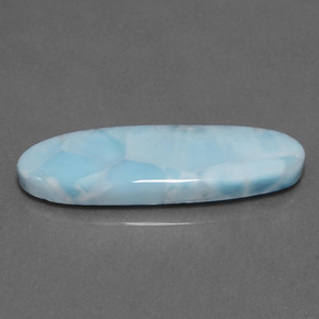 Larimar Blu naturale da 10.93 ct, Taglio ovale, Opaco