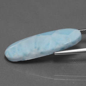 Larimar Blu naturale da 10.93 ct, Taglio ovale, Opaco