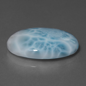 Larimar Blu naturale da 22.03 ct, Taglio ovale, Opaco