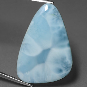 Larimar blu naturale da 18,86 ct, forma fantasia, opaco