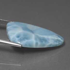 Larimar blu naturale da 18,86 ct, forma fantasia, opaco