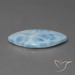 Larimar Bambina blu naturale da 14.85 ct, Taglio marquise, Opaco