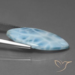 Larimar Bambina blu naturale da 14.85 ct, Taglio marquise, Opaco