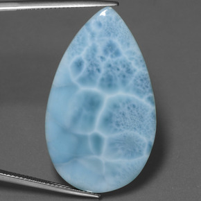 Larimar Blu naturale da 28.91 ct, Forma a pera, Opaco