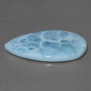 Larimar Blu naturale da 28.91 ct, Forma a pera, Opaco
