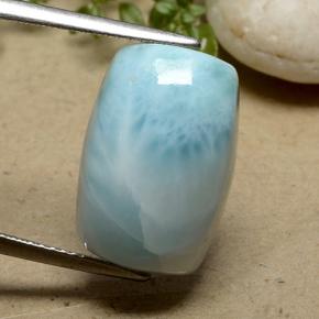 Larimar Verde blu naturale da 10.59 ct, Taglio a cuscino, Opaco