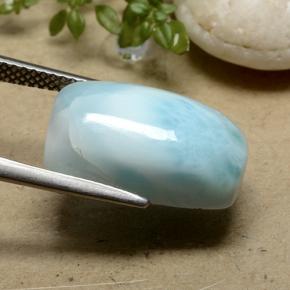 Larimar Verde blu naturale da 10.59 ct, Taglio a cuscino, Opaco