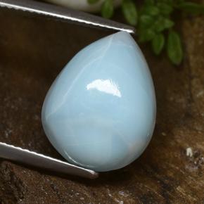 Larimar Verde blu naturale da 12.95 ct, Forma a pera, Opaco