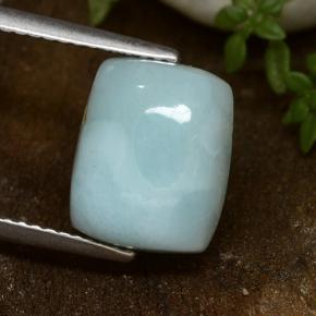 Larimar Verde blu naturale da 4.46 ct, Taglio a cuscino, Opaco