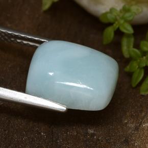 Larimar Verde blu naturale da 4.46 ct, Taglio a cuscino, Opaco