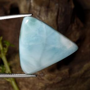 Larimar naturale blu da 25,27 ct, trillion, opaco