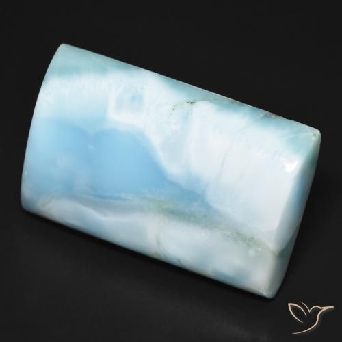 Larimar Azzurro naturale da 56.47 ct, Taglio a baguette, Opaco