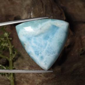 Larimar naturale blu da 46,87 ct, trillion, opaco